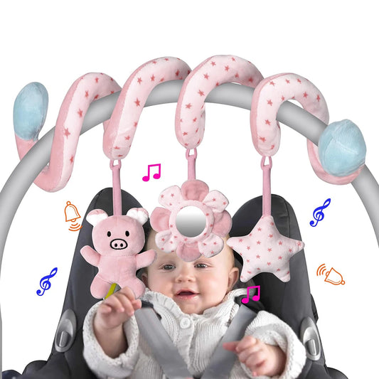 Car Seat Infant Baby Spiral Activity Hanging Toys – Fun & Engaging for Your Little One!